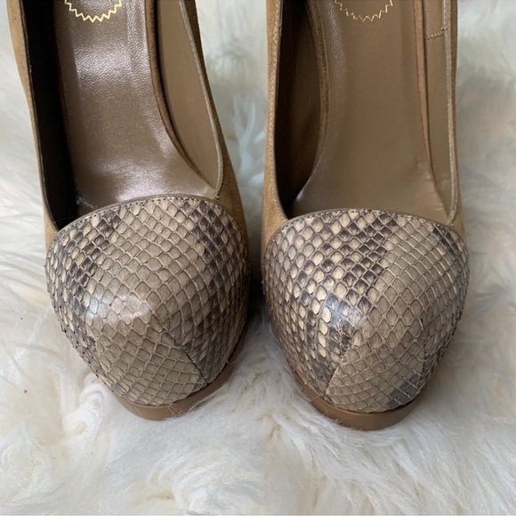YSL Yves Saint Laurent TribToo Python Cap Toe 105 - Picture 11 of 14